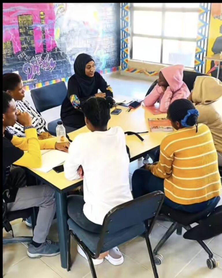 Career coach Farhana Hassam engaging matriculants during a career guidance session